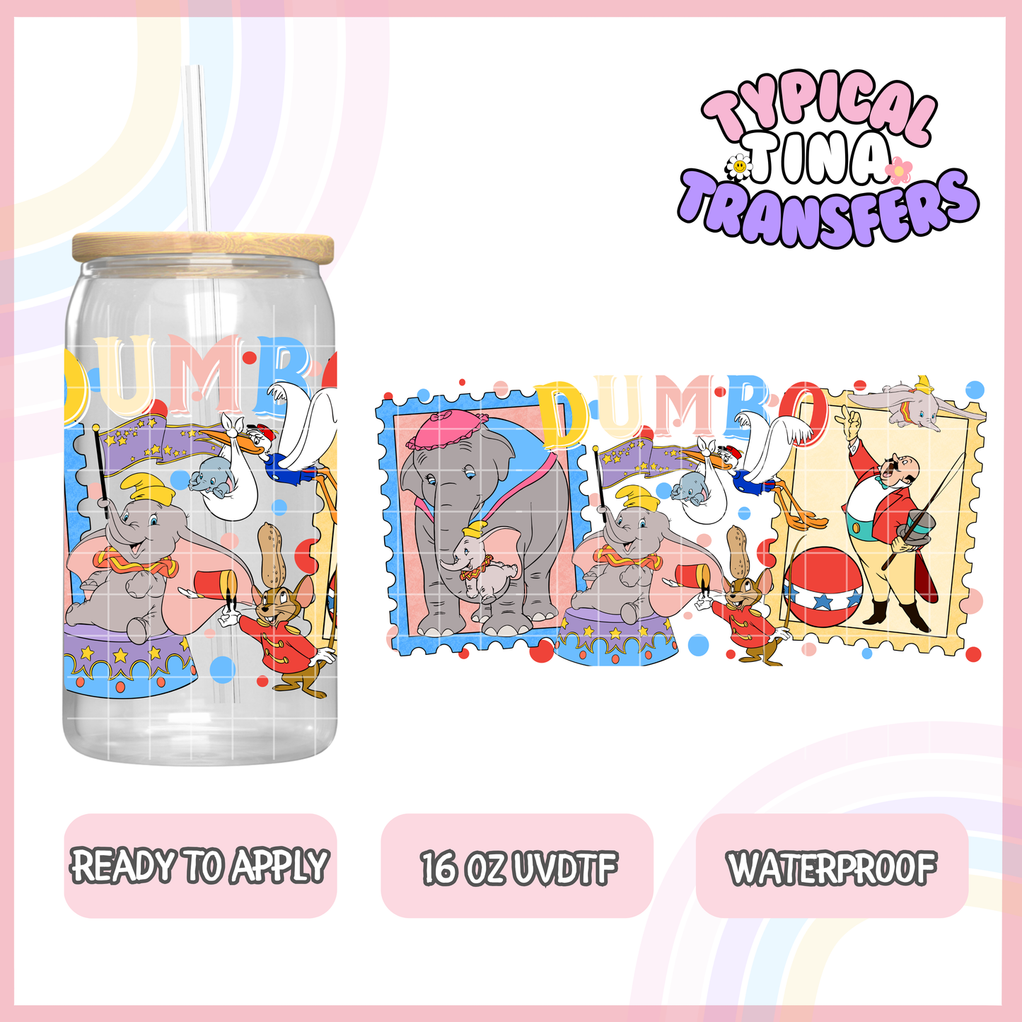 UVDTF #8251-8263 | 16oz UVDTF Wrap | POD -stamp collection