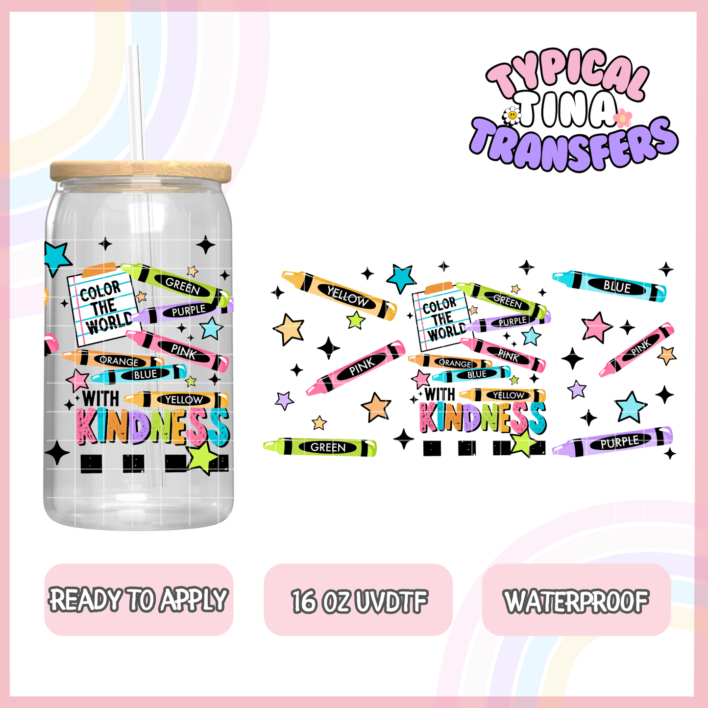 UVDTF #8325 | 16oz UVDTF Wrap | POD