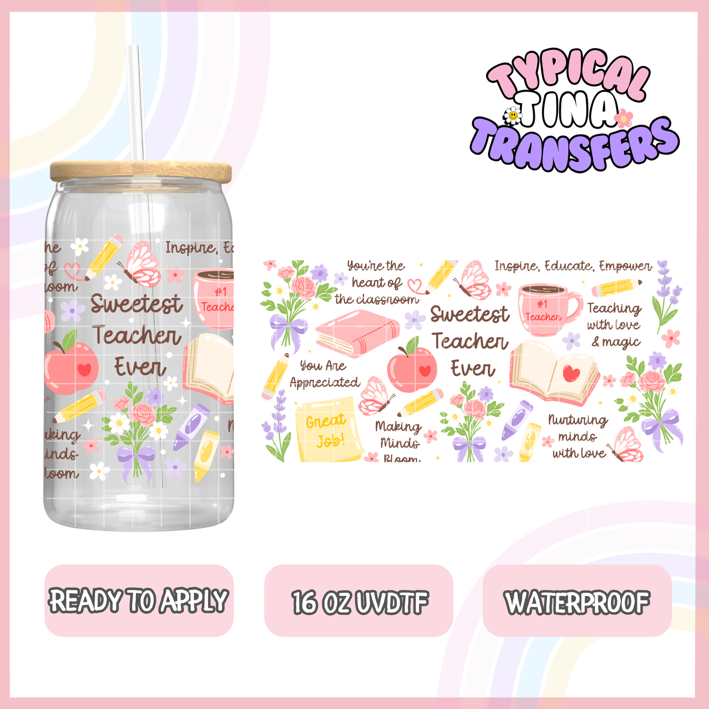UVDTF #8413 | 16oz UVDTF Wrap | POD