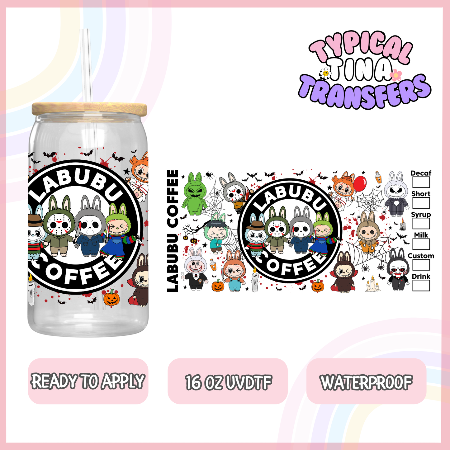UVDTF #8644 | 16oz UVDTF Wrap | POD