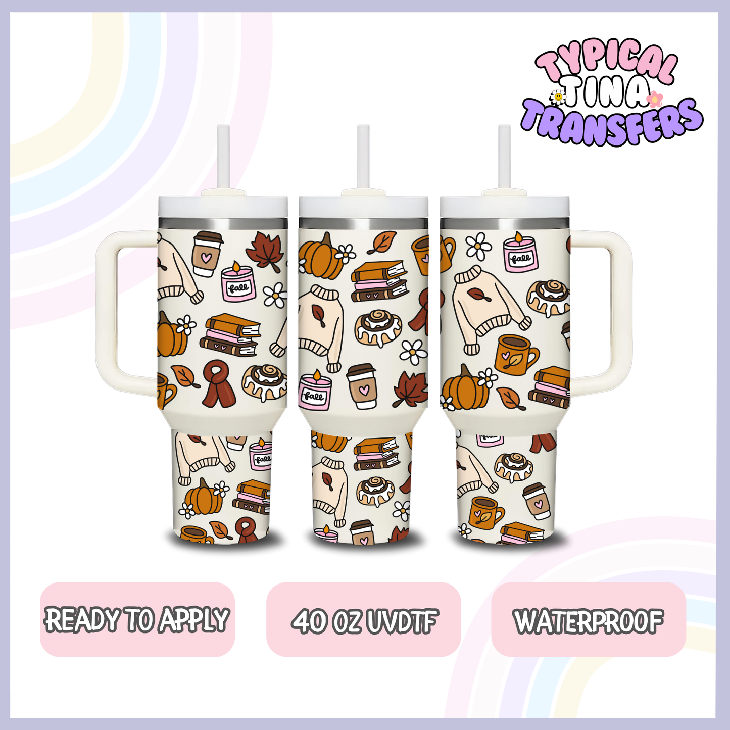 Fall Girl Vibes | 40oz UVDTF Wrap | POD