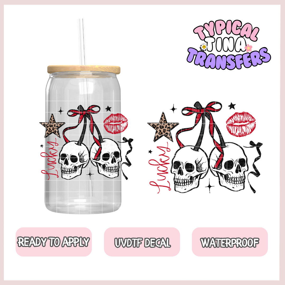 Lucky cherry skulls | UV decals | POD