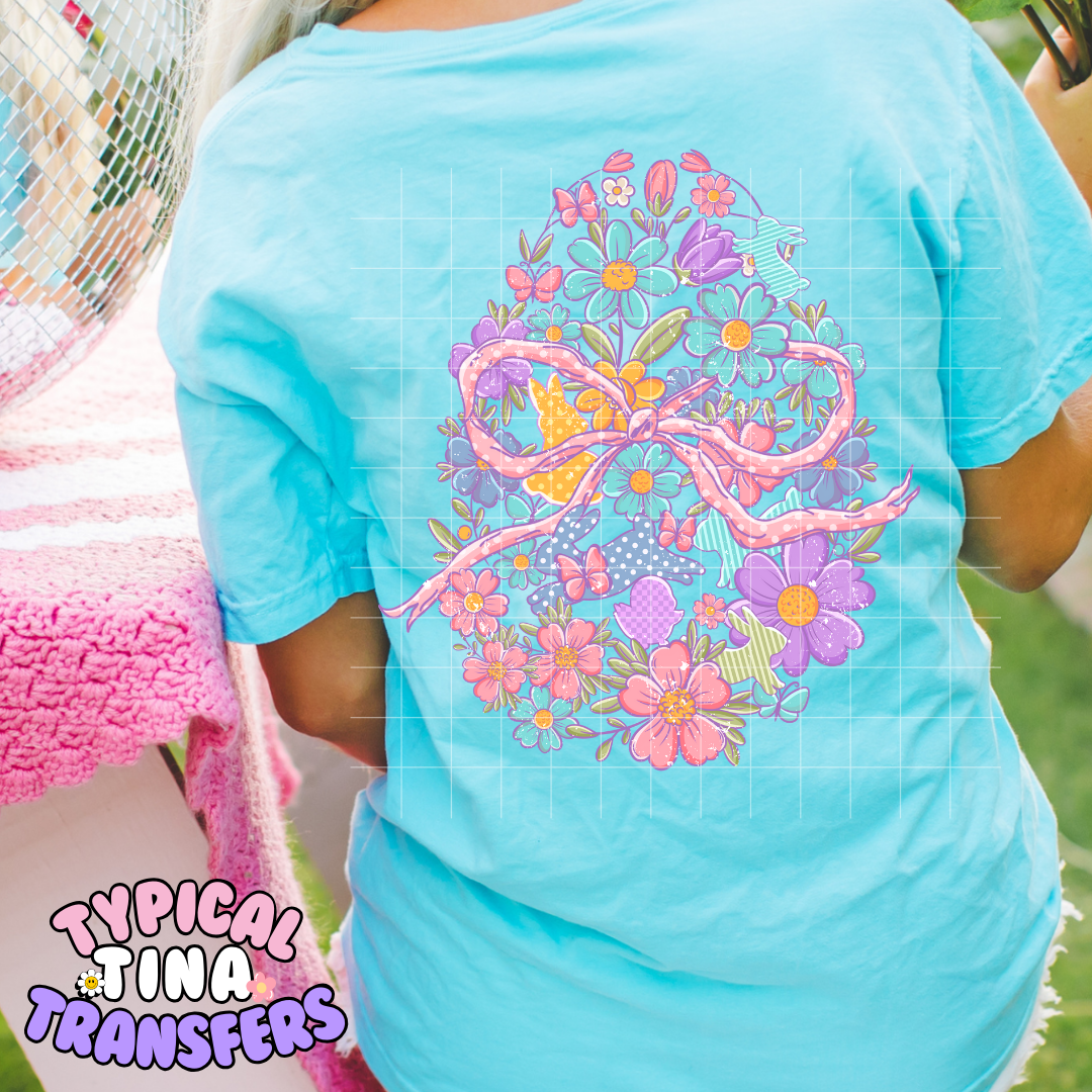 Floral Egg | DTF Screen Print | POD