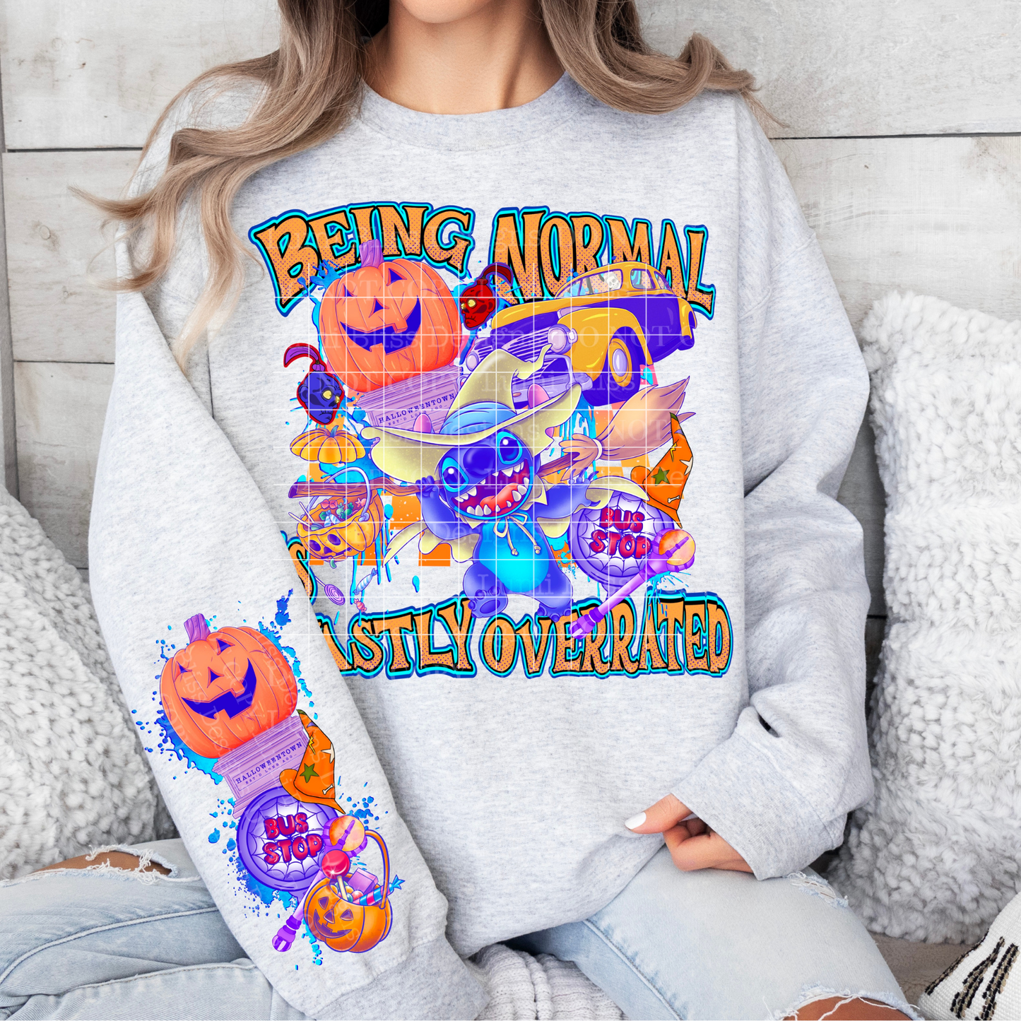 Being normal vastly overrated (st!itch) | DTF Transfer | POD