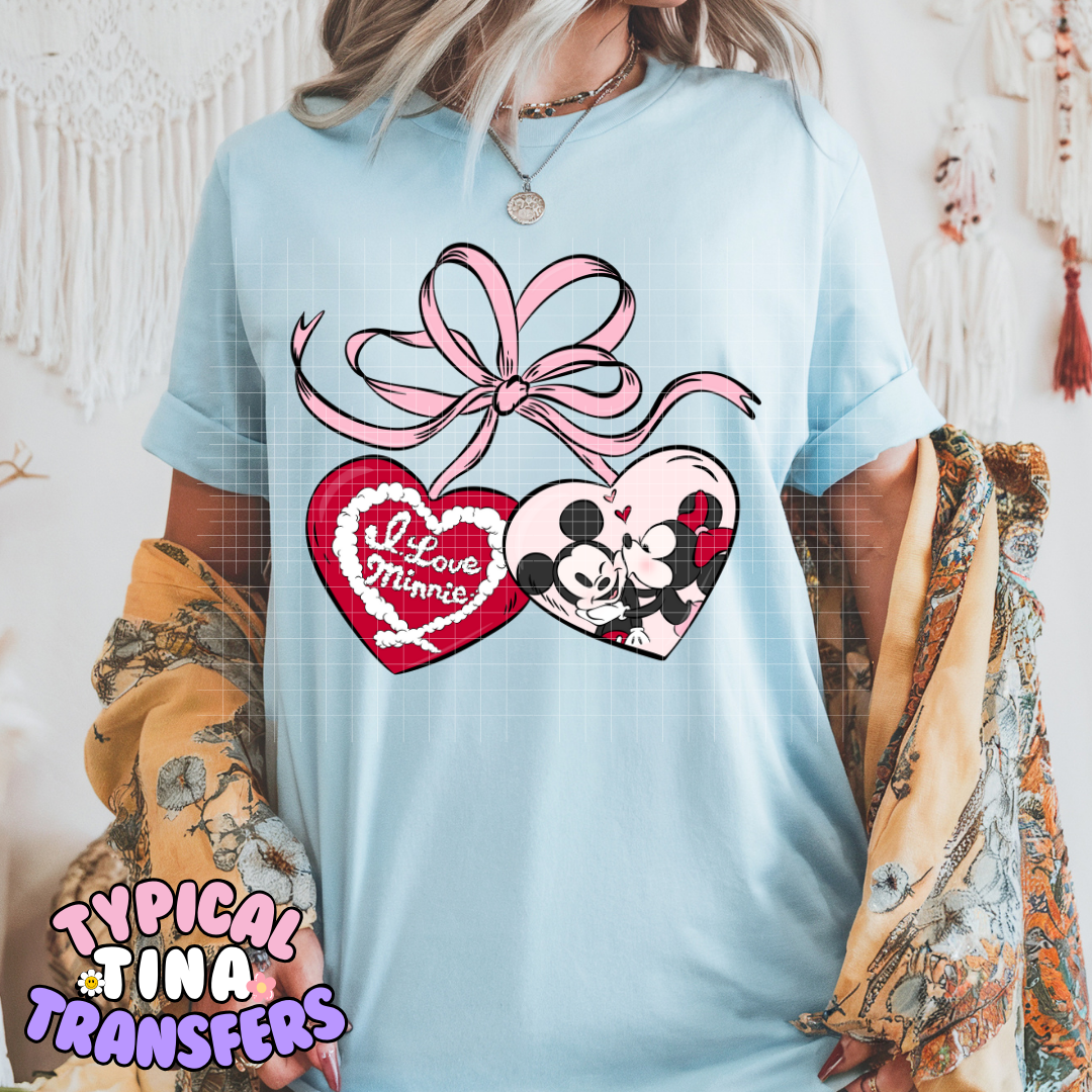 Locket Pink BOw | DTF Screen Print | POD