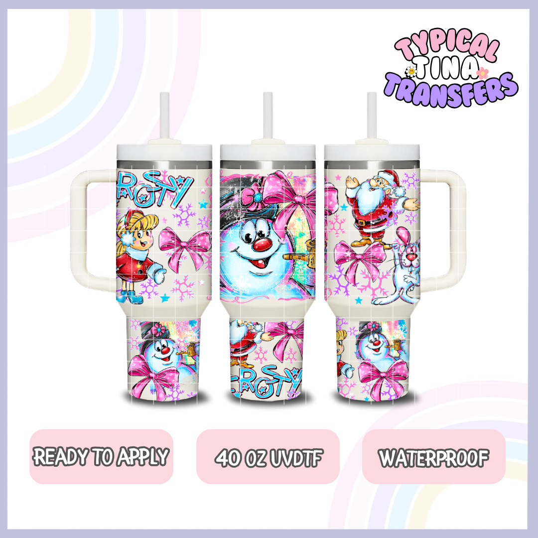 Classic Snowman sketch | 40oz UVDTF Wrap | POD