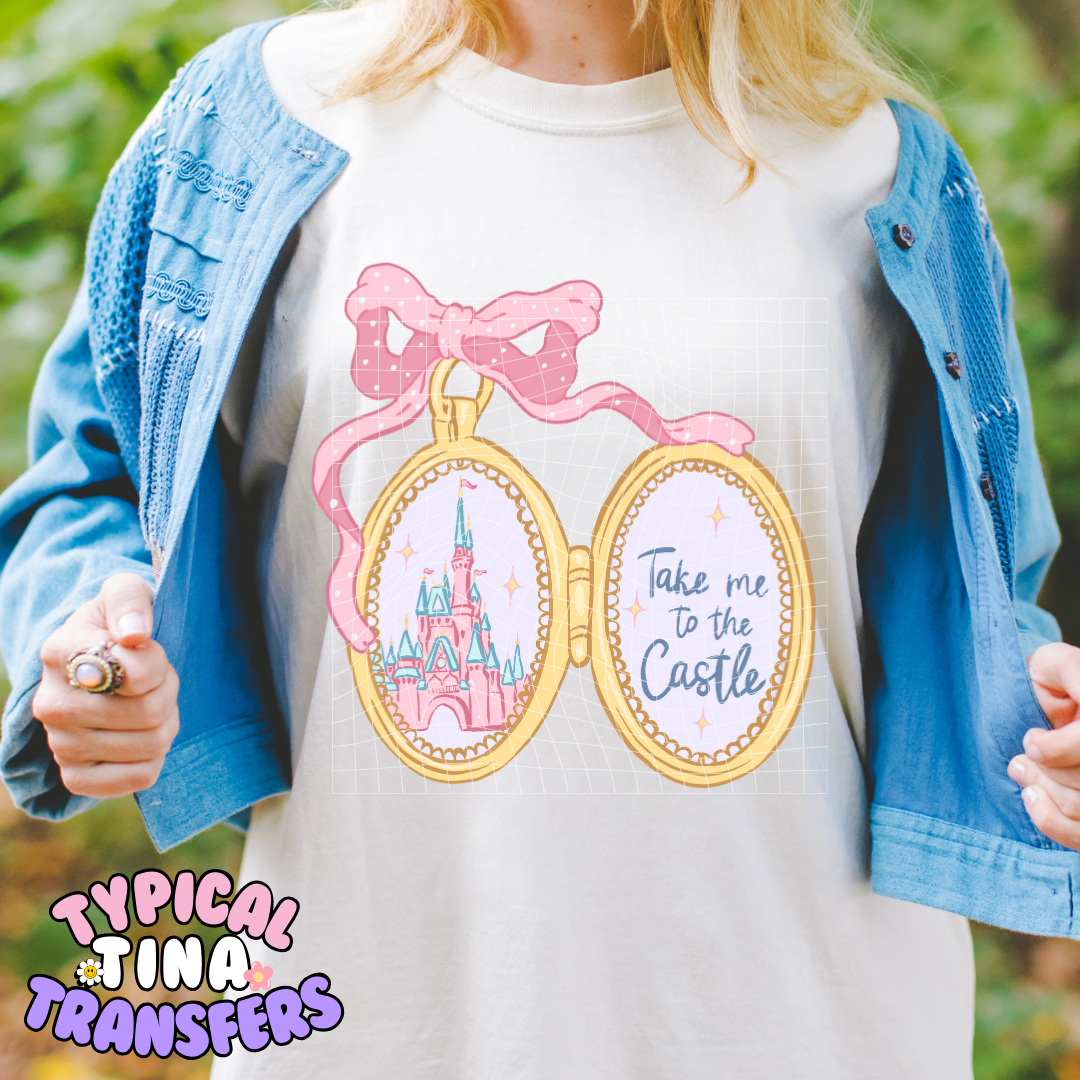 Castle Locket | DTF Screen Print | POD