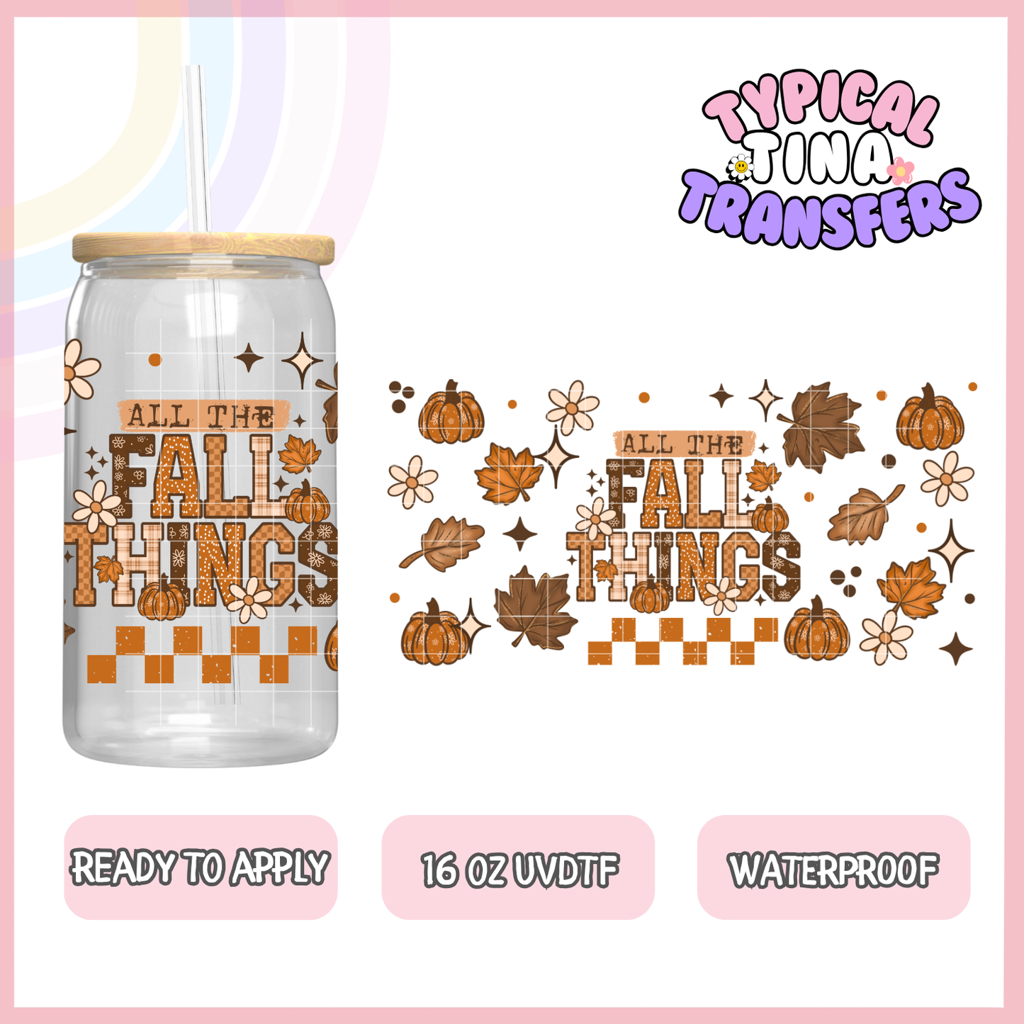 UVDTF #9023 | 16oz UVDTF Wrap | POD
