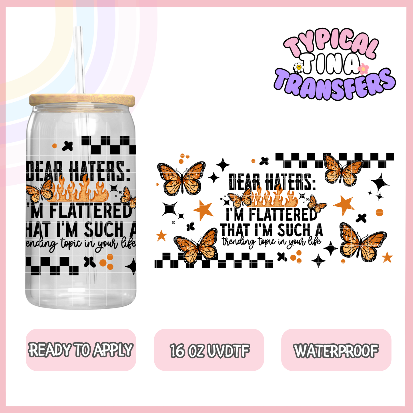 UVDTF #9049 | 16oz UVDTF Wrap | POD