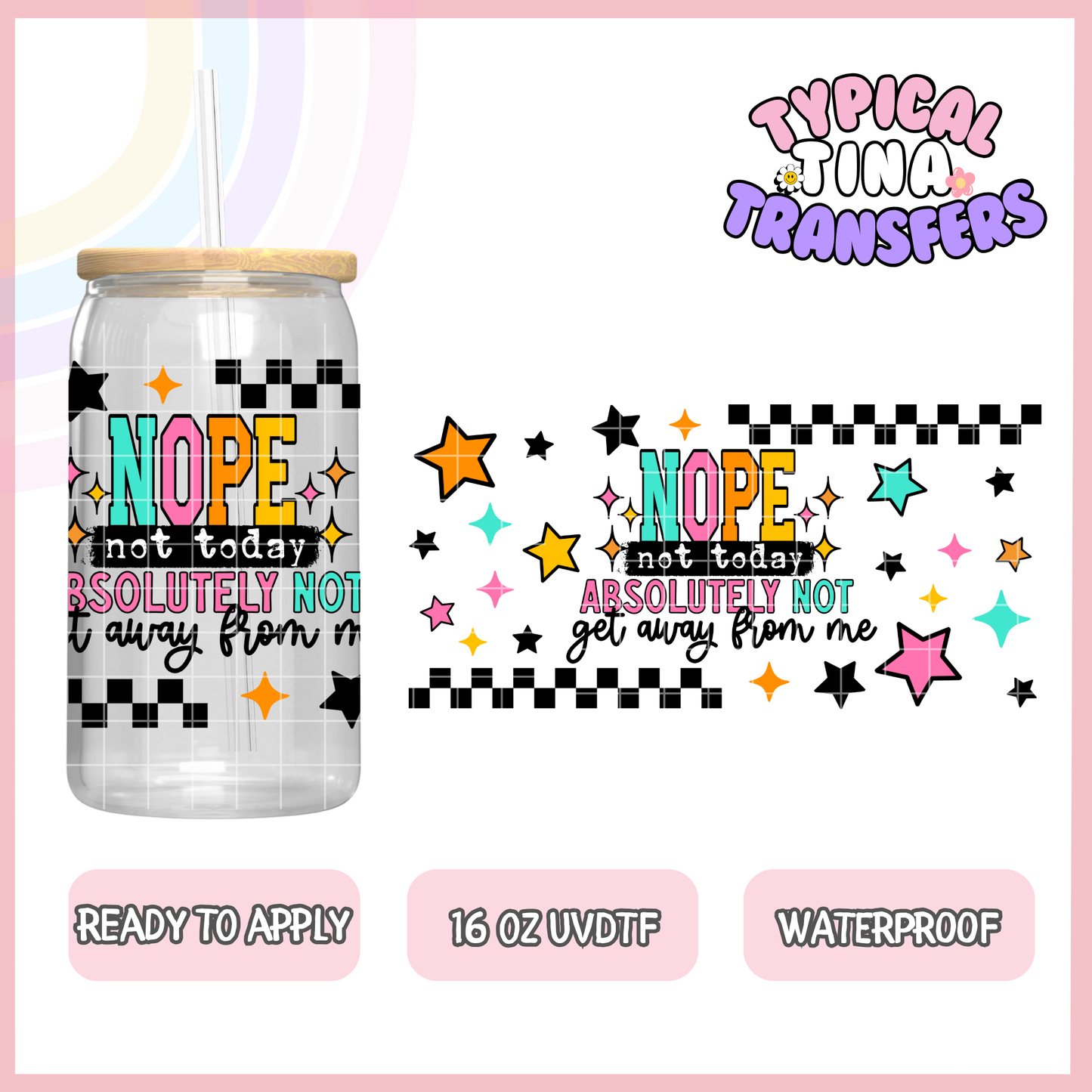 UVDTF #9052 | 16oz UVDTF Wrap | POD