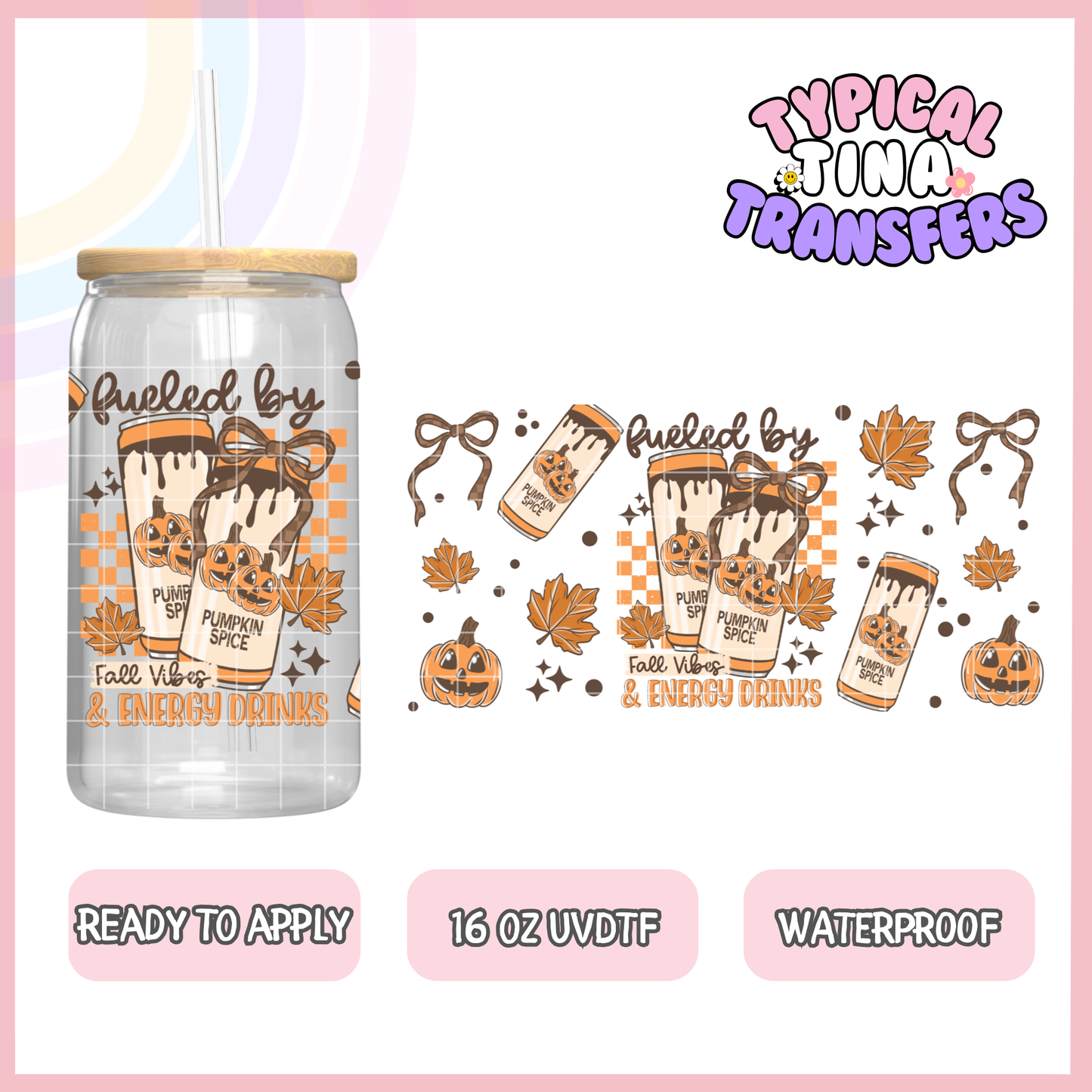 UVDTF #9082 | 16oz UVDTF Wrap | POD
