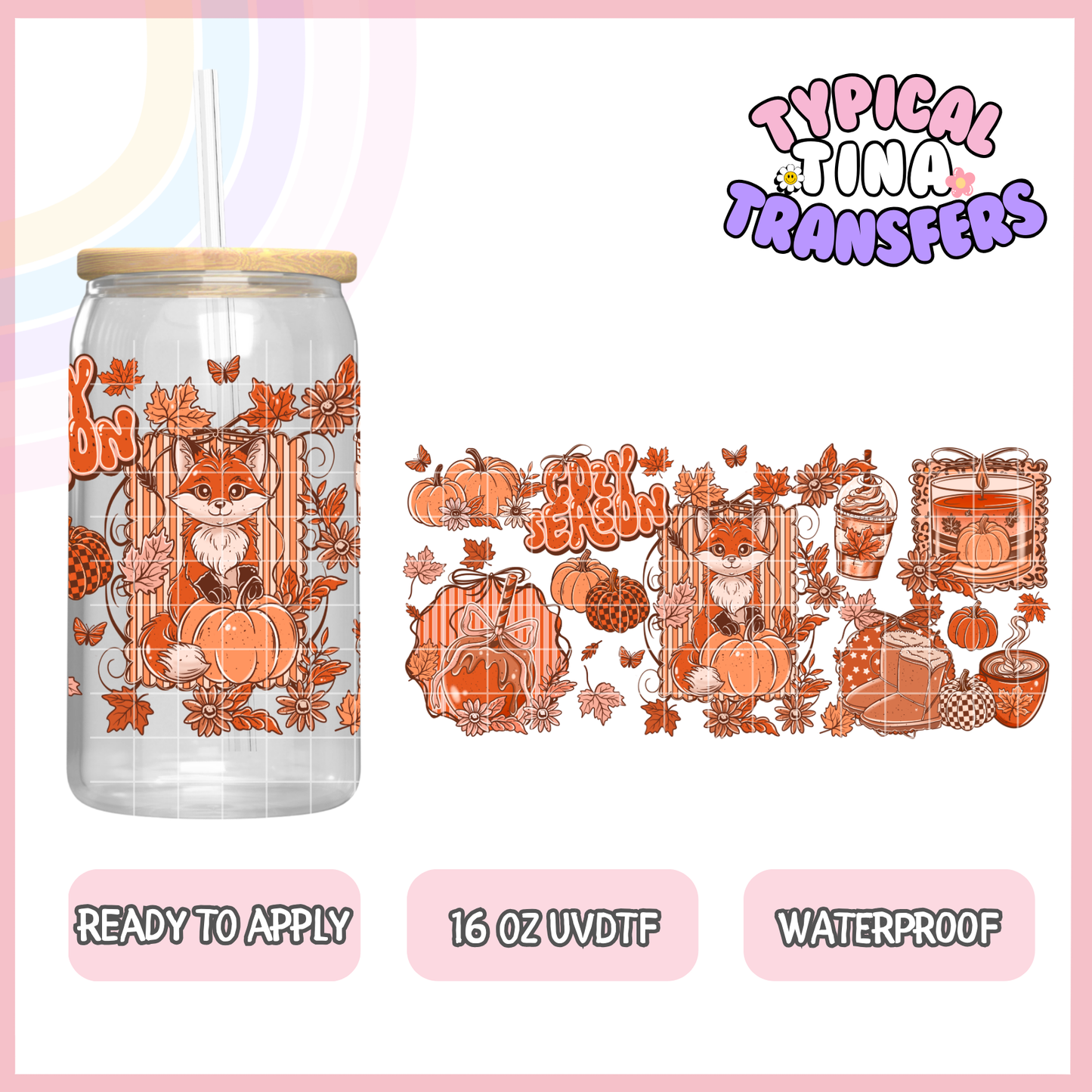 UVDTF #9250 | 16oz UVDTF Wrap | POD