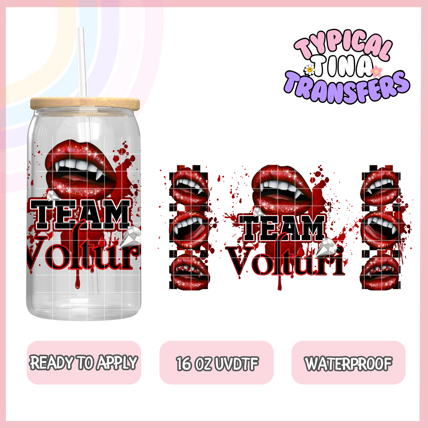 UVDTF #9374-9382 | 16oz UVDTF Wrap | POD