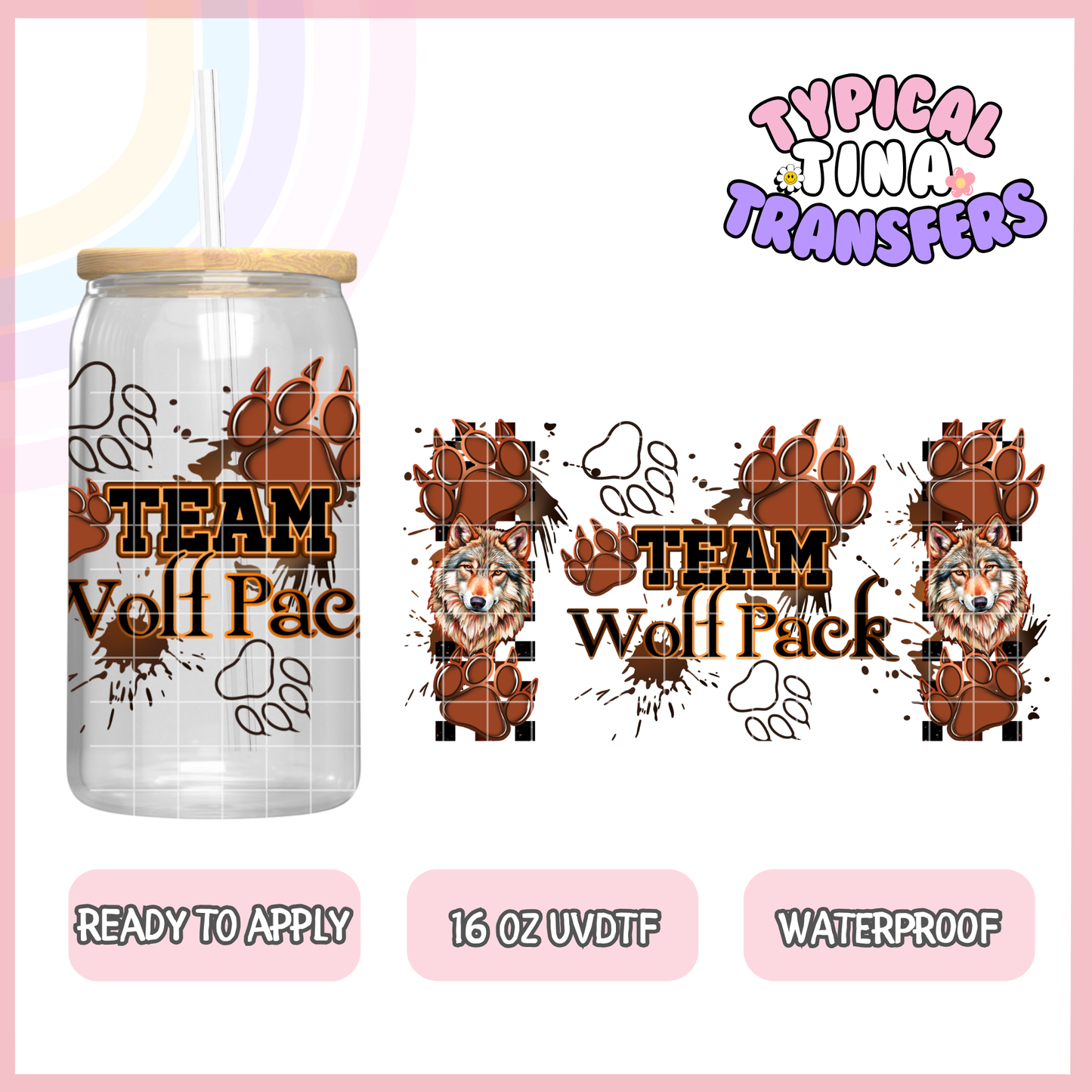 UVDTF #9374-9382 | 16oz UVDTF Wrap | POD