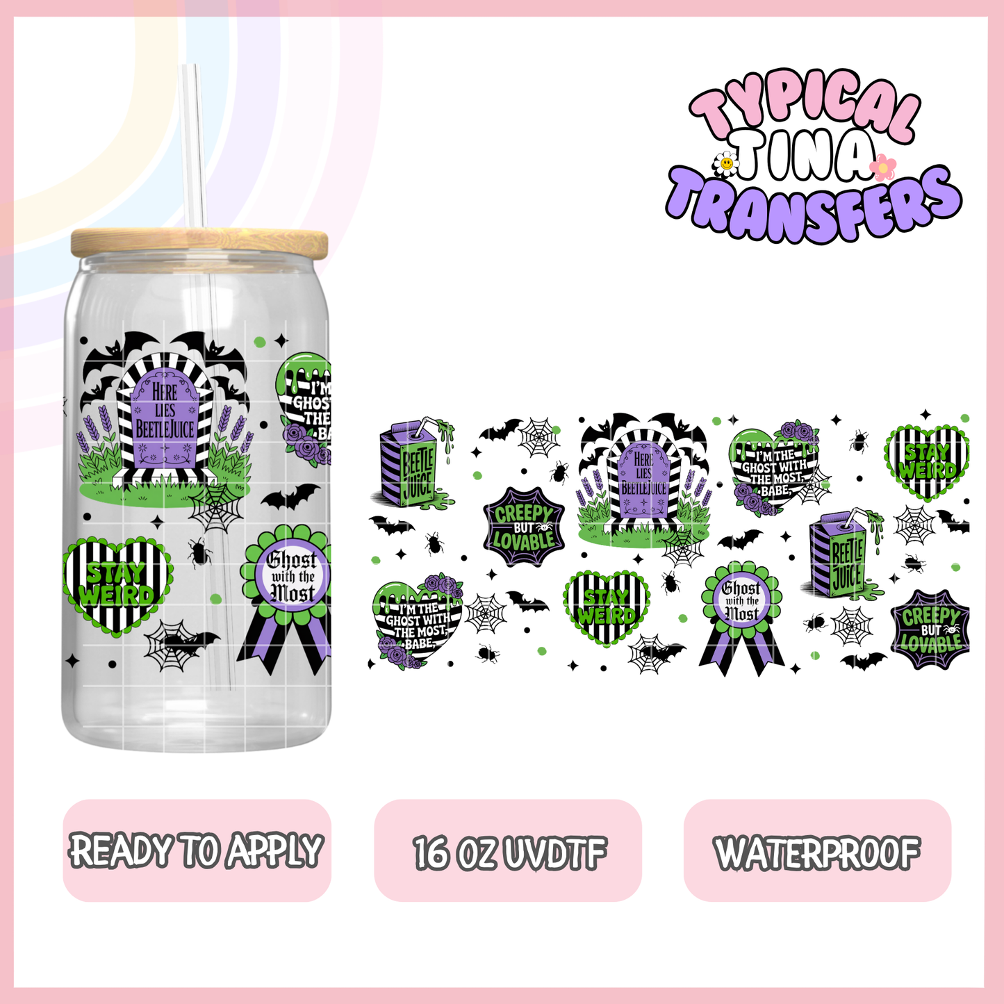 UVDTF #9409 | 16oz UVDTF Wrap | POD