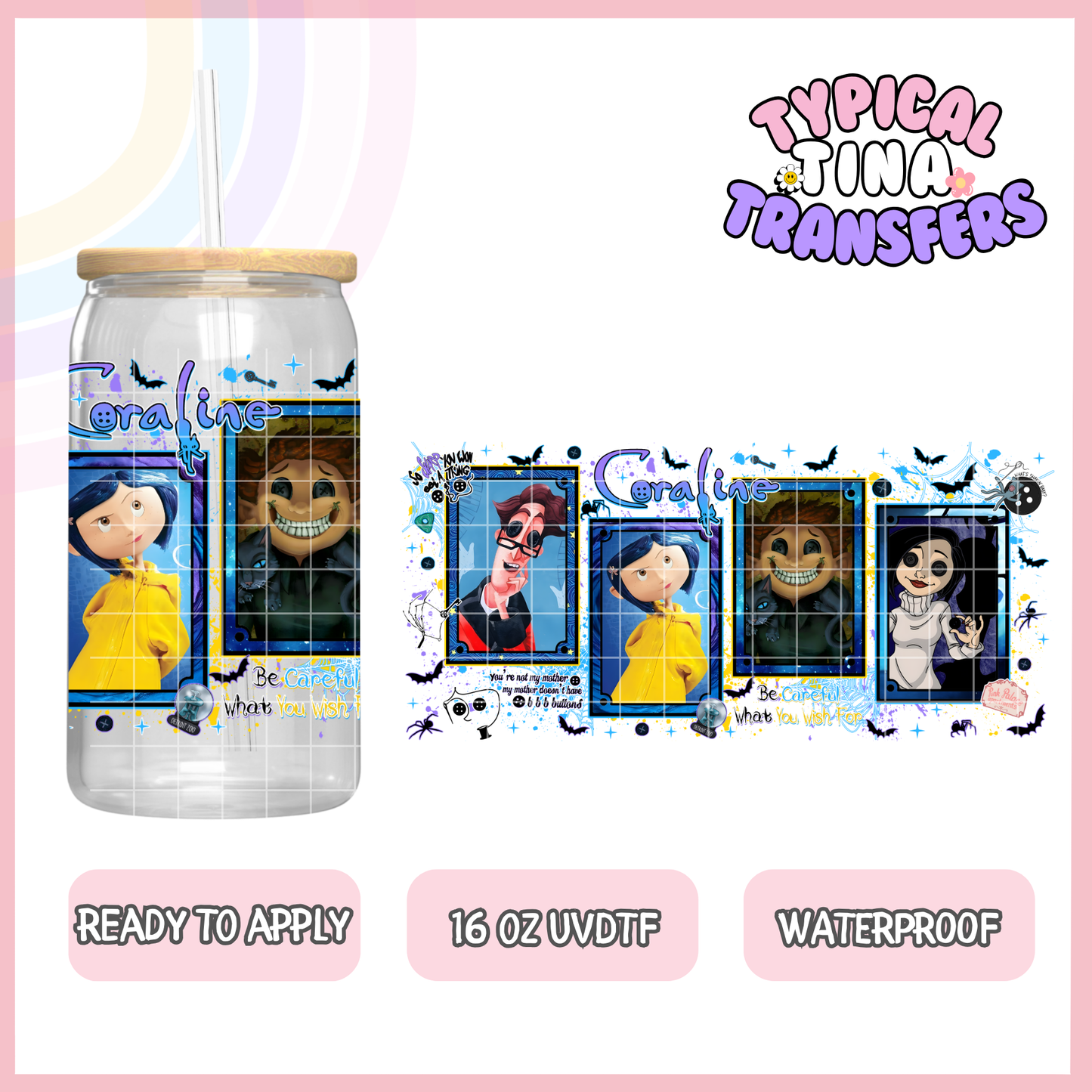 UVDTF #9458 | 16oz UVDTF Wrap | POD