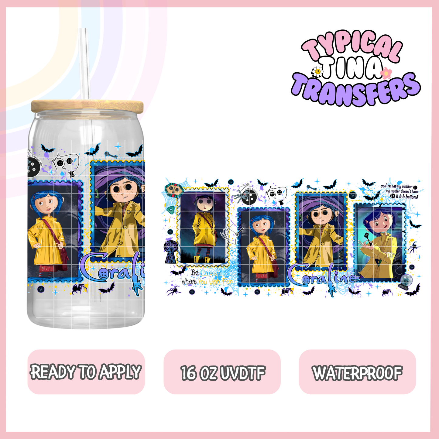 UVDTF #9459 | 16oz UVDTF Wrap | POD