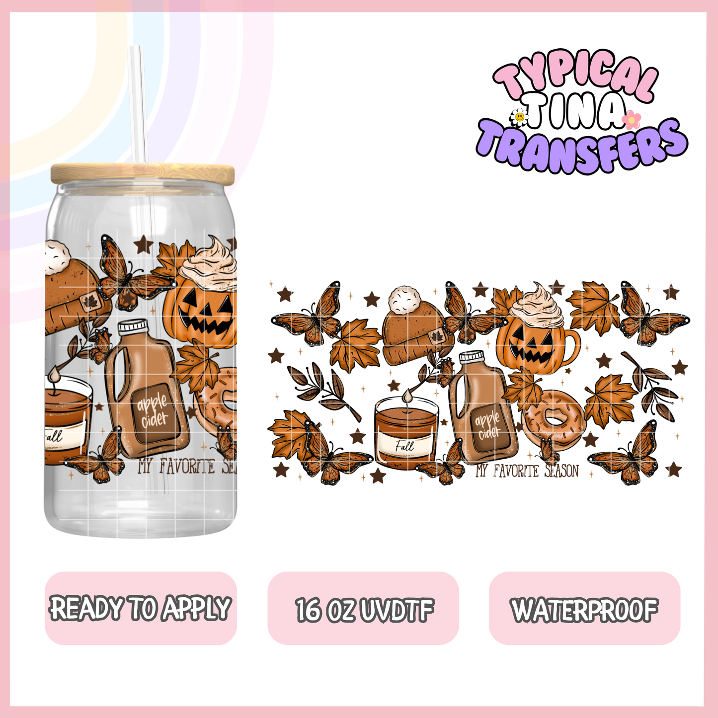 UVDTF #9482 | 16oz UVDTF Wrap | POD