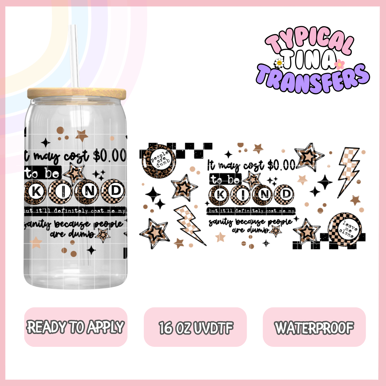 UVDTF #9781 | 16oz UVDTF Wrap | POD