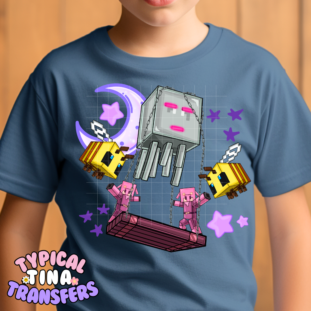 Mine-craft Game | DTF Screen Print | POD - choose design