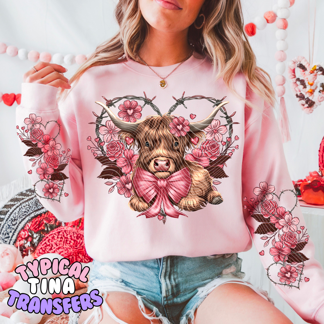 valentine Cow (throne heart) | DTF Transfers | POD