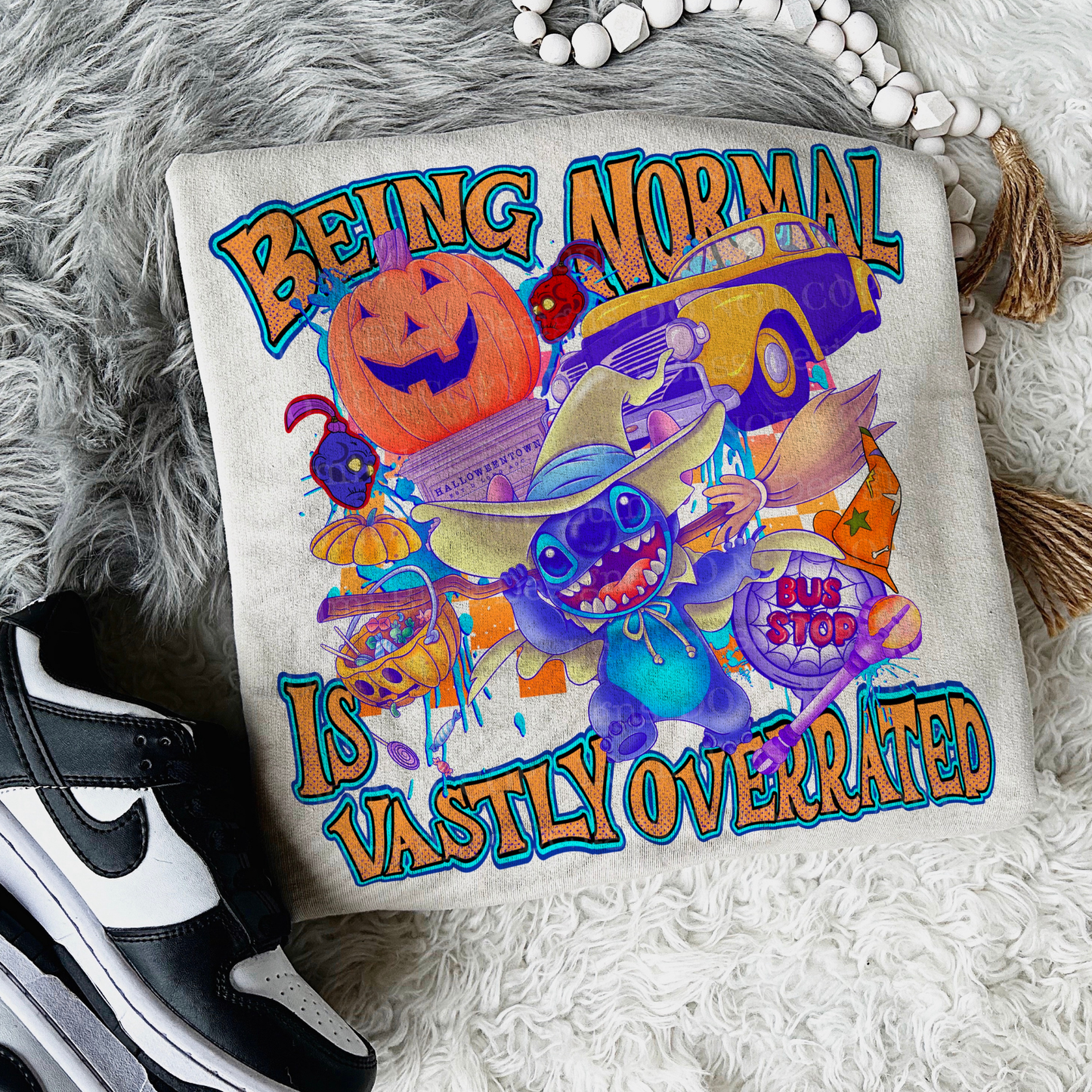 Being normal vastly overrated (st!itch) | DTF Transfer | POD
