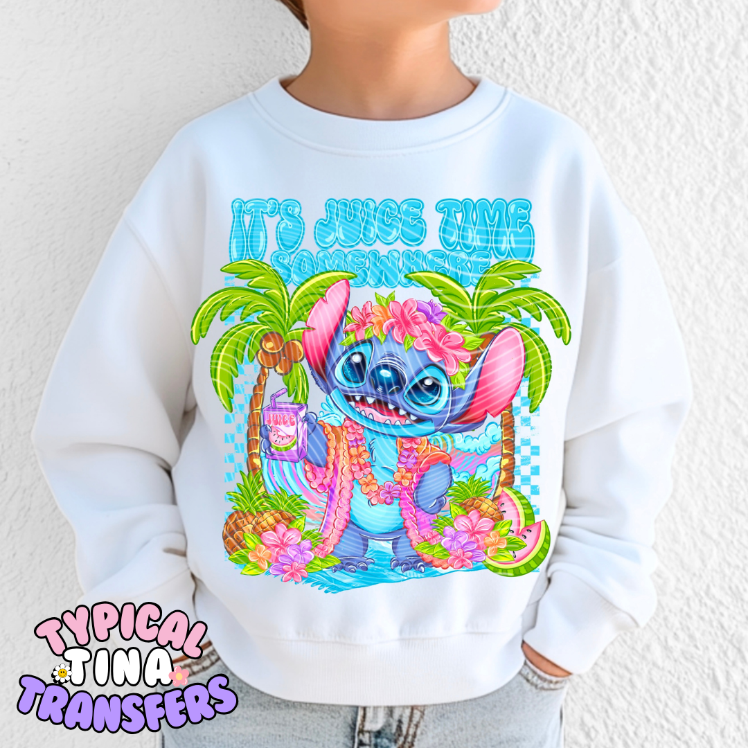 Alien - Its Juice time somewhere | DTF Transfer | POD