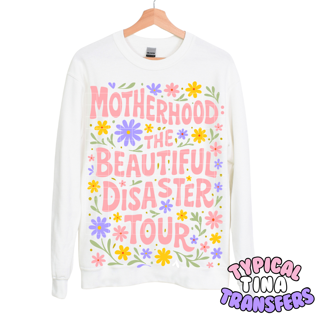 motherhood the beautiful disaster tour | DTF Transfers | POD