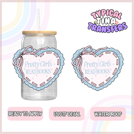 Pretty Girls read books | 4" - 6" decals | POD