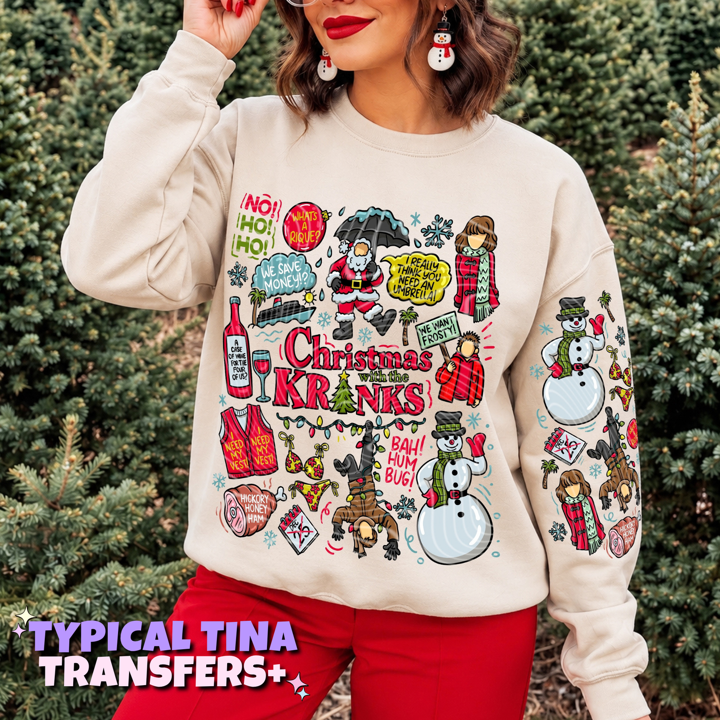 Doodle Christmas - Xmas K Family | DTF Transfers | POD