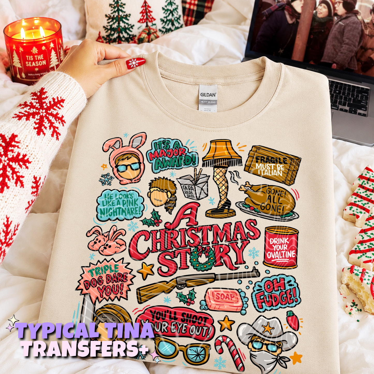 Doodle Christmas - Xmas St0ry | DTF Transfers | POD