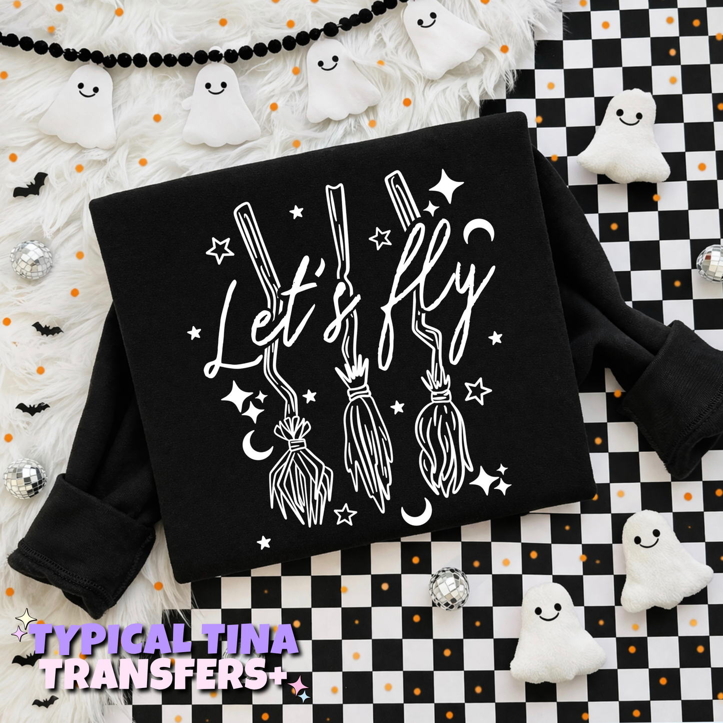 Let's fly broom sticks | DTF Transfers | POD
