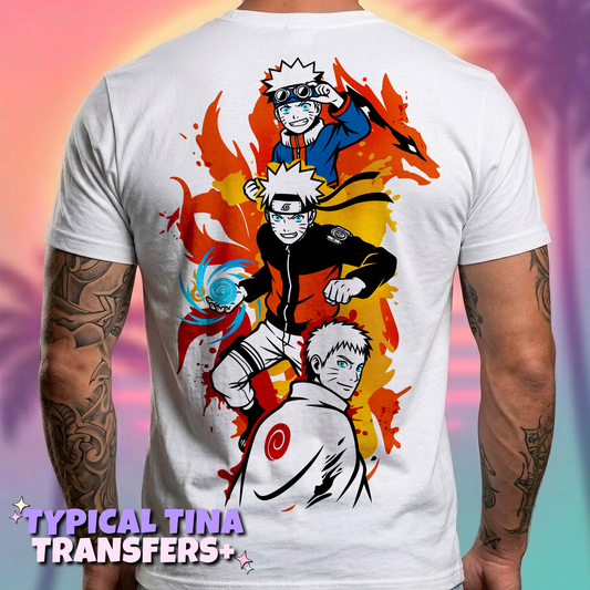 Anime character with outline and fire | DTF Transfers | POD