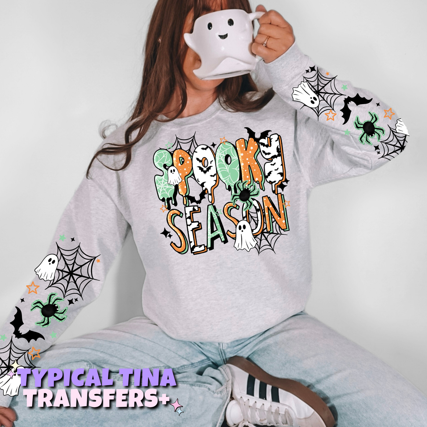 Spooky Season (green, orange and white) | DTF Transfers | POD