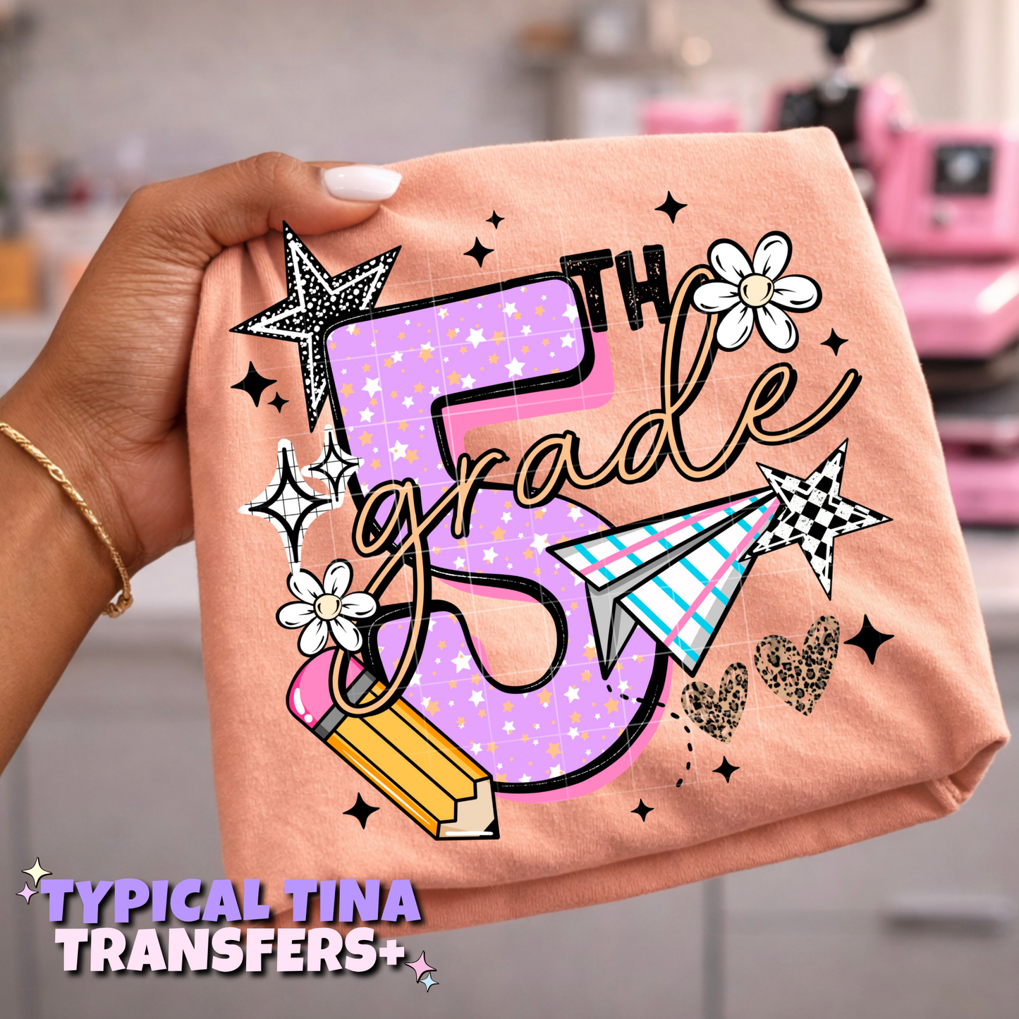 Purple with stars (grades) | DTF Transfers | POD