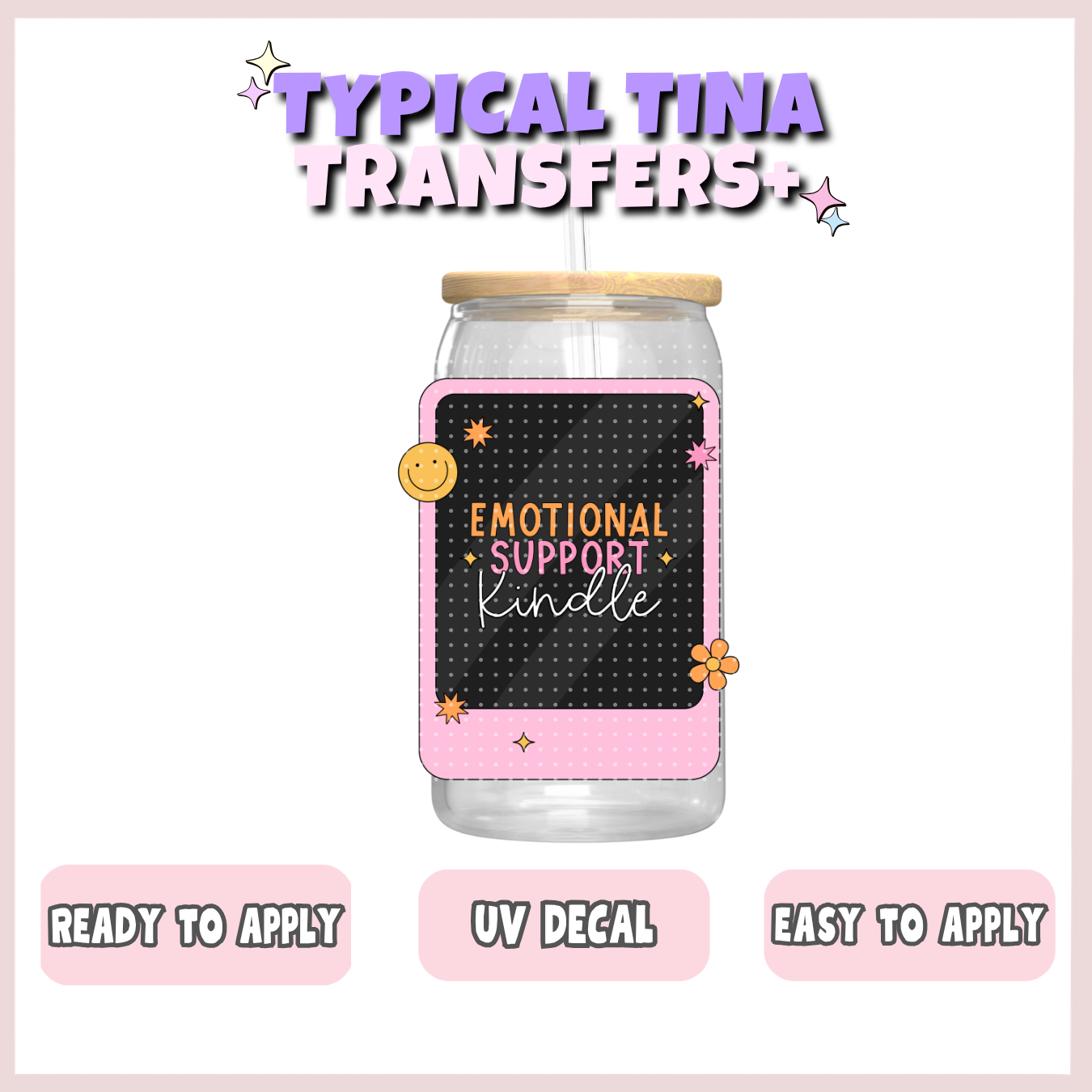Emotional Support Kindle | UV decals | POD