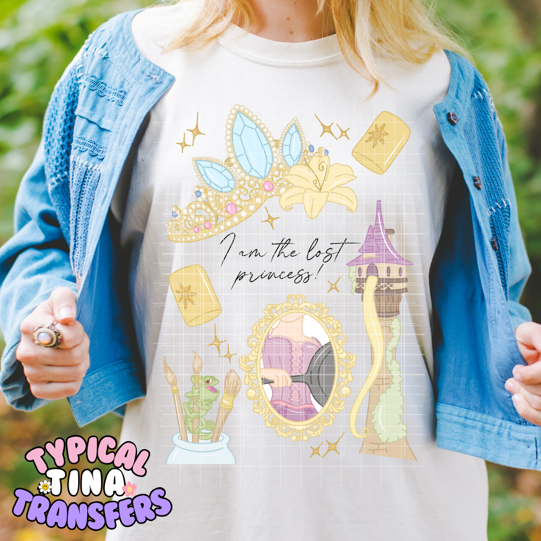 Doodle Lost Princess | DTF Screen Print | POD