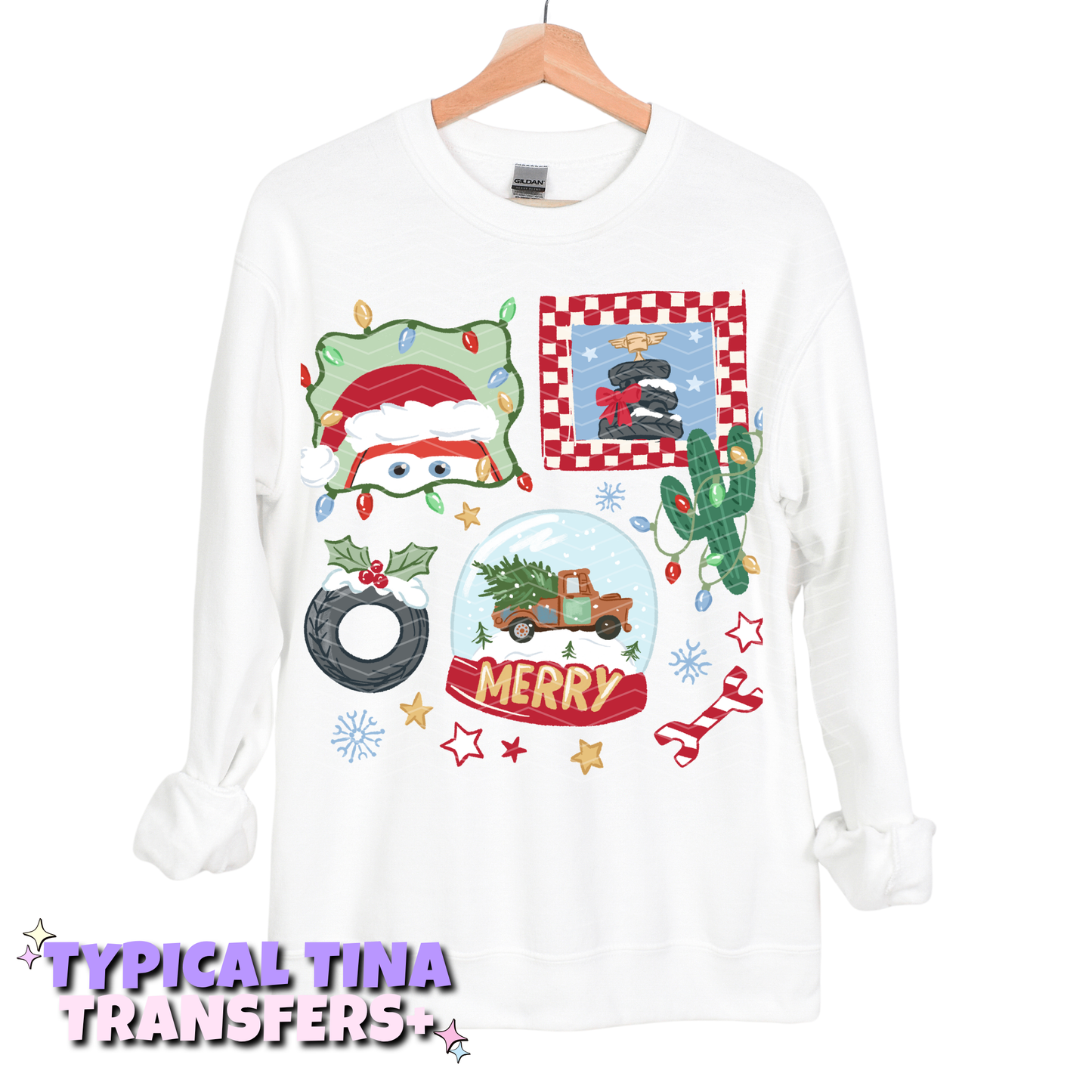 Merry Xmas Car | DTF Transfers | POD
