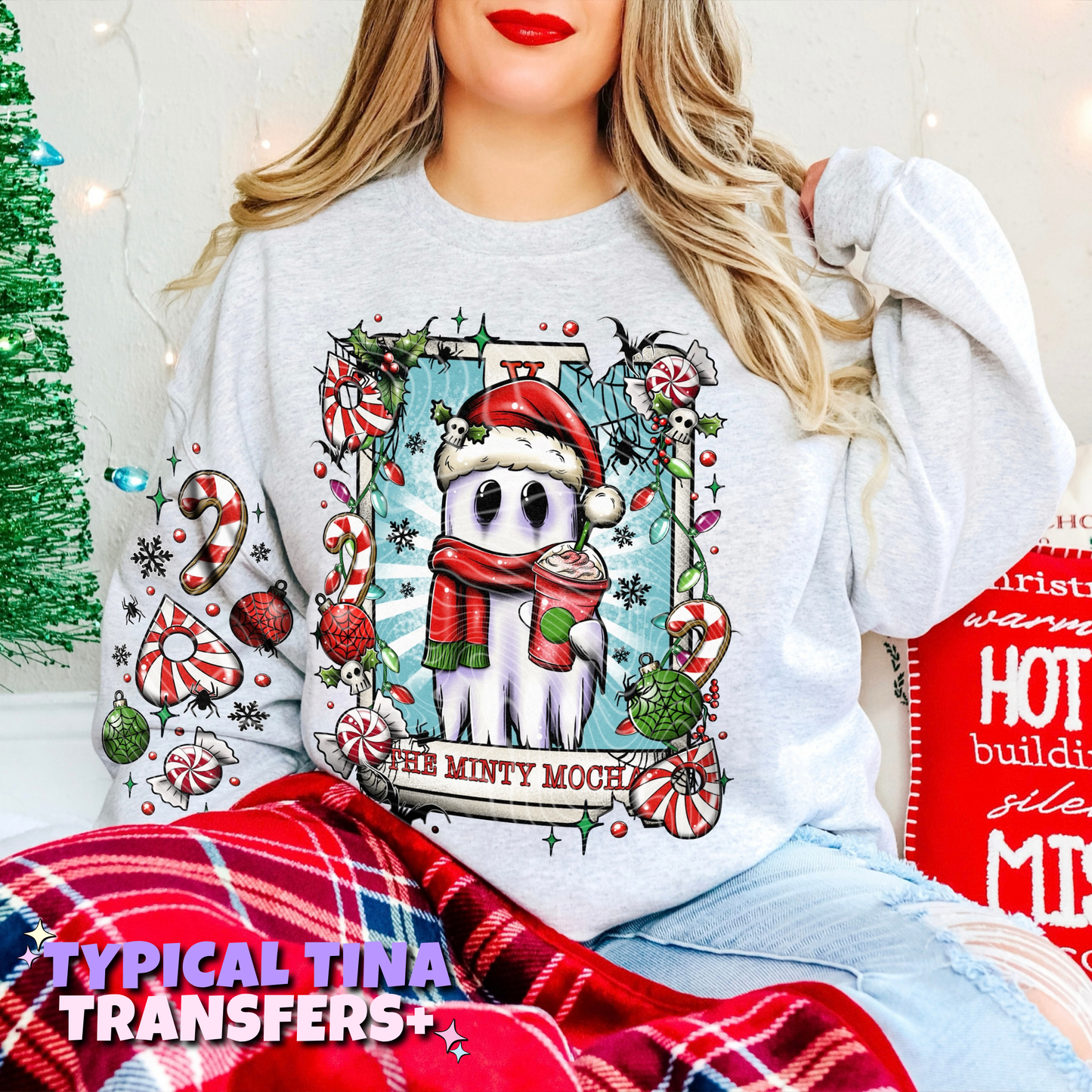 Creepy Tarot Xmas - Minty Mocha | DTF Transfers | POD