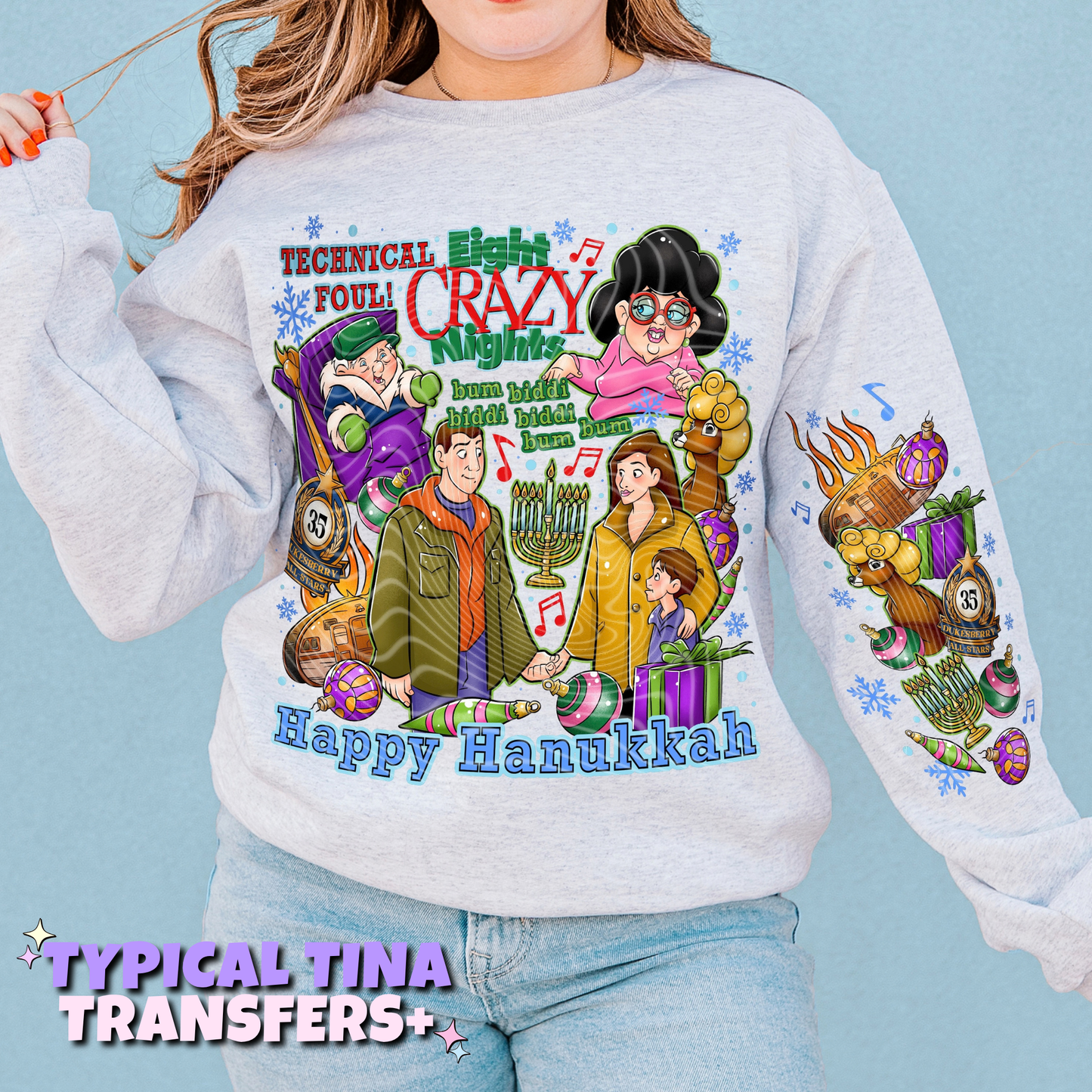8 crazy - happy hanukkah | DTF Transfers | POD
