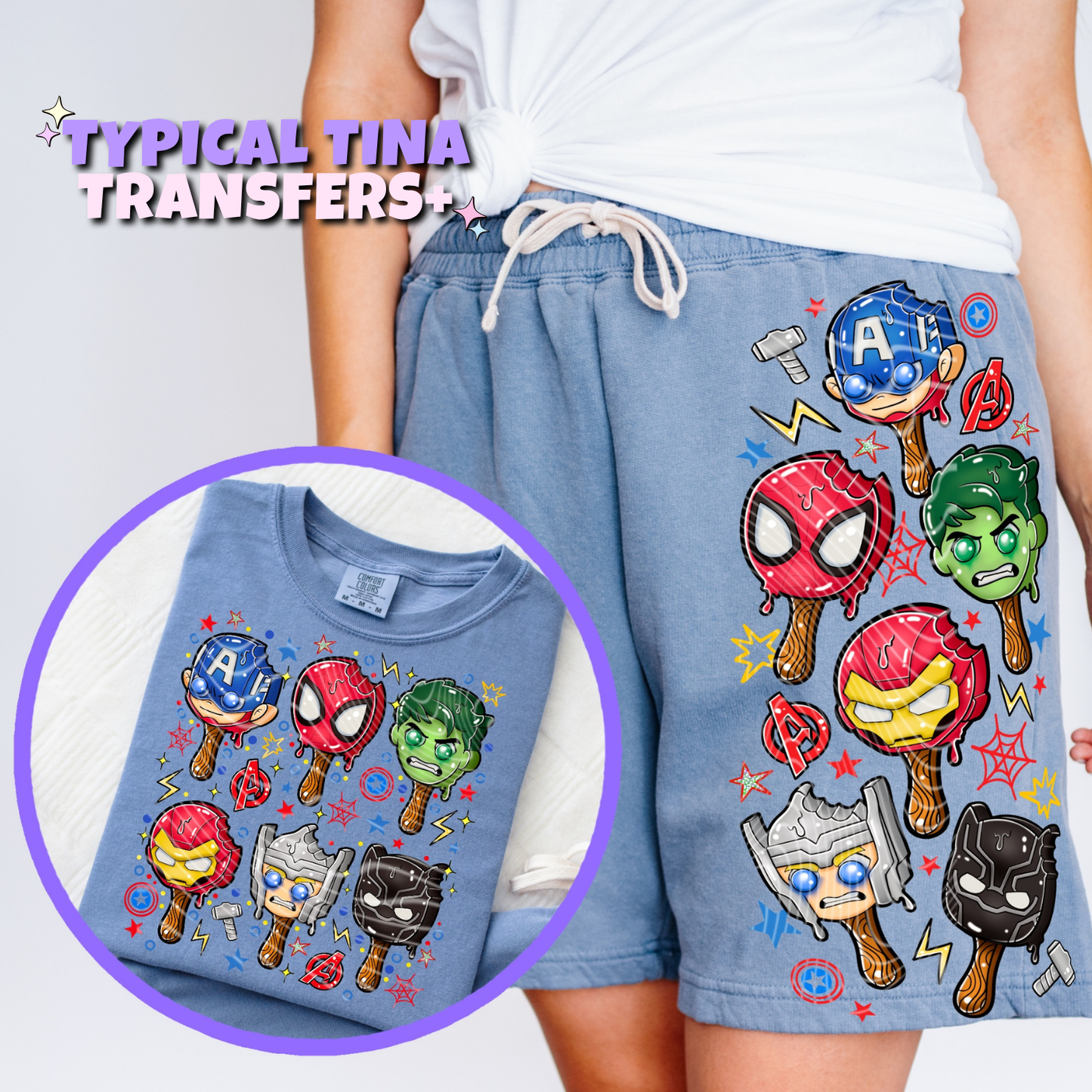 S Heros popsicles | DTF Transfers | POD