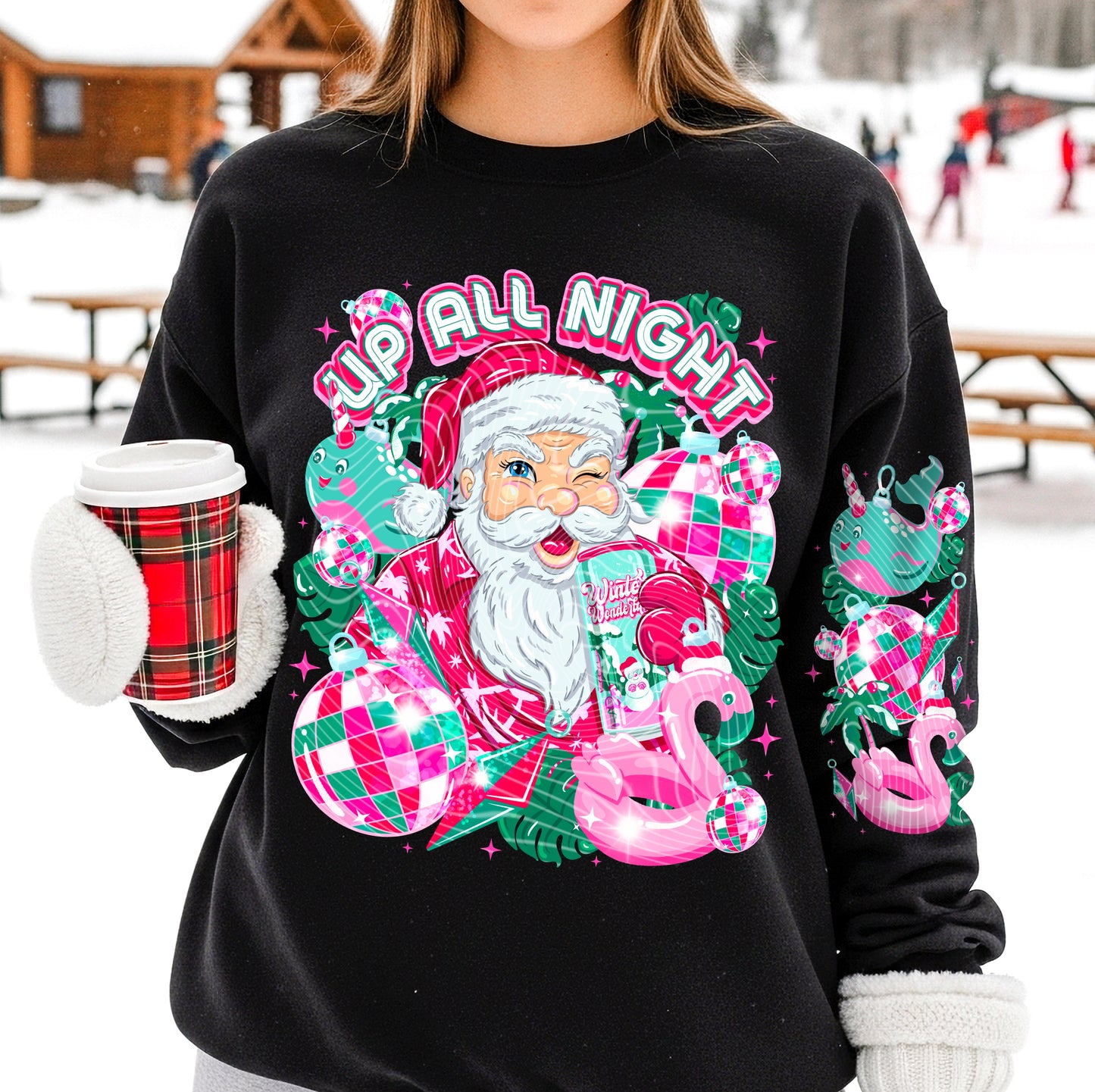 Santa Bright Pink | DTF Transfer | POD