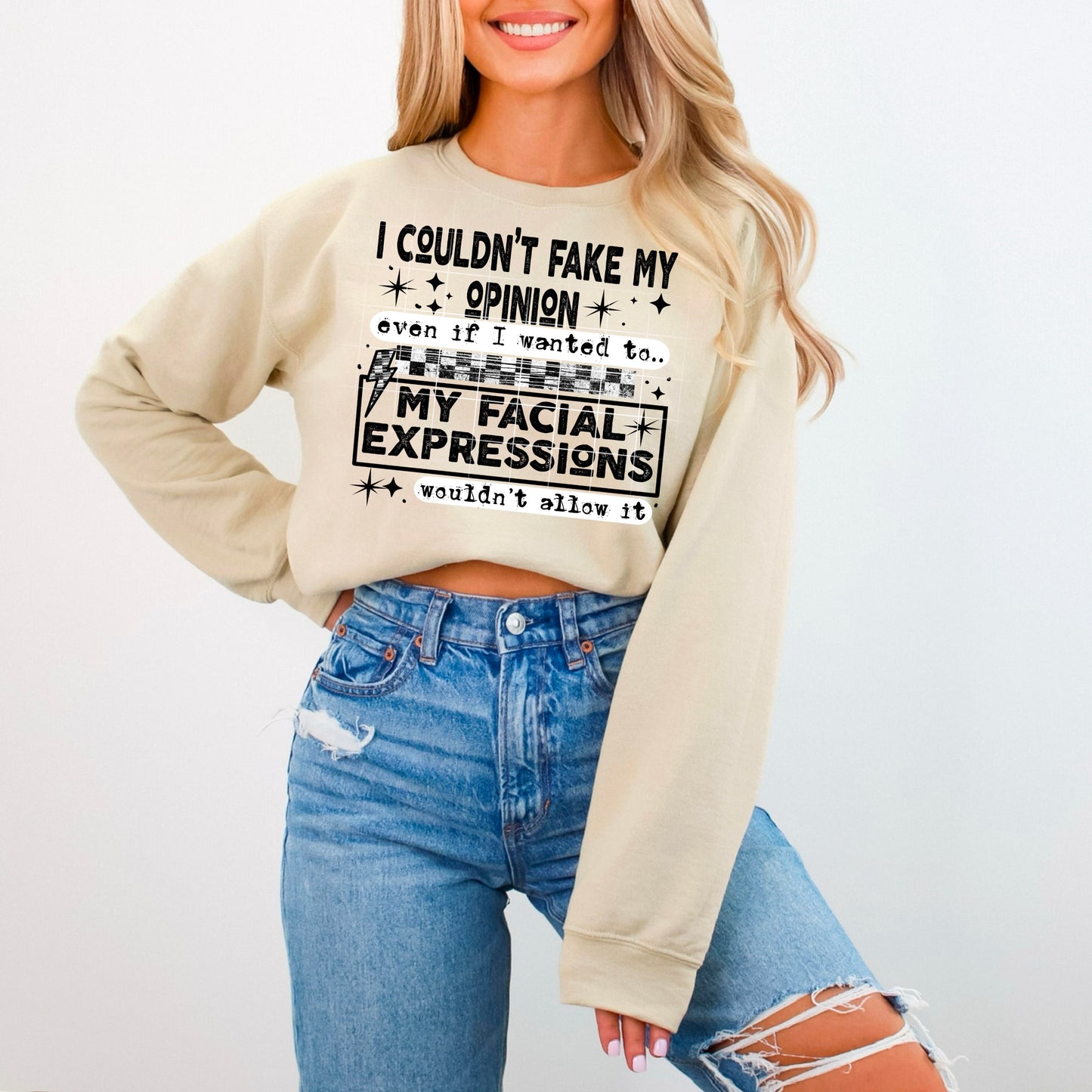 I couldn't fake my opinion | DTF Transfer | POD
