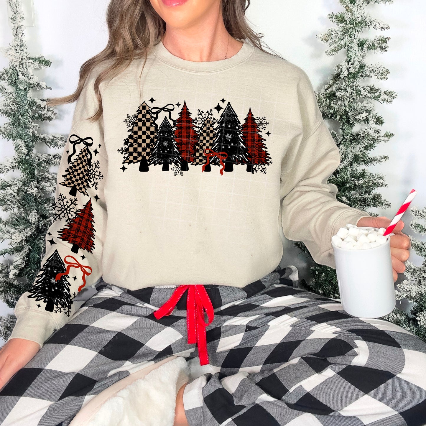 Patterned Christmas Trees | DTF Transfer | POD