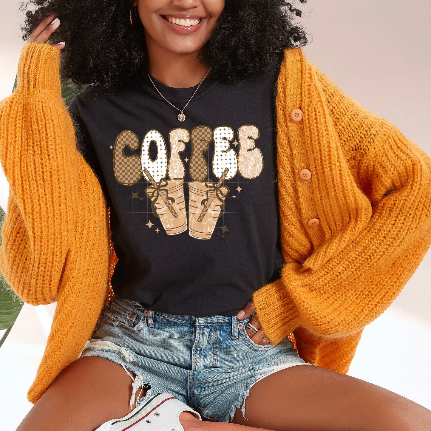 Coffee Drinks Patterns | DTF Transfer | POD
