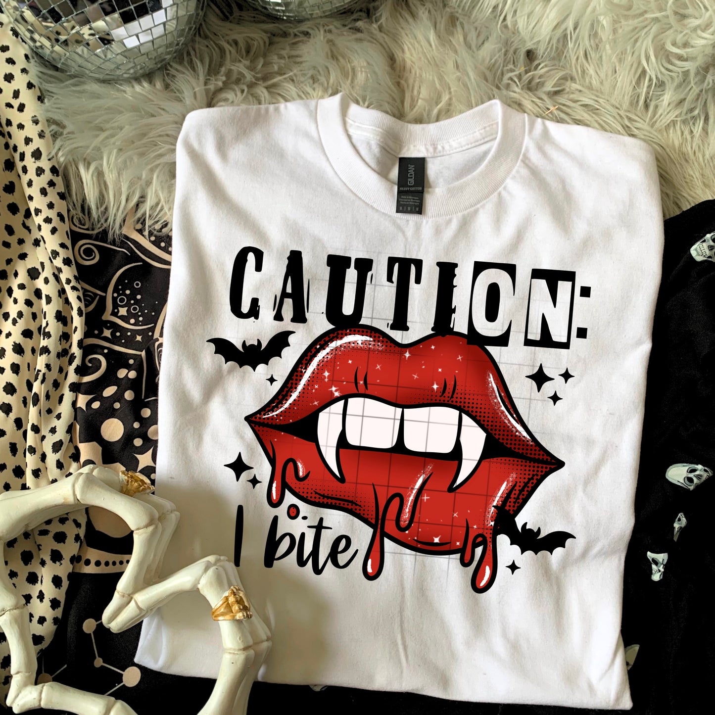 Caution I bite | DTF Transfer | POD