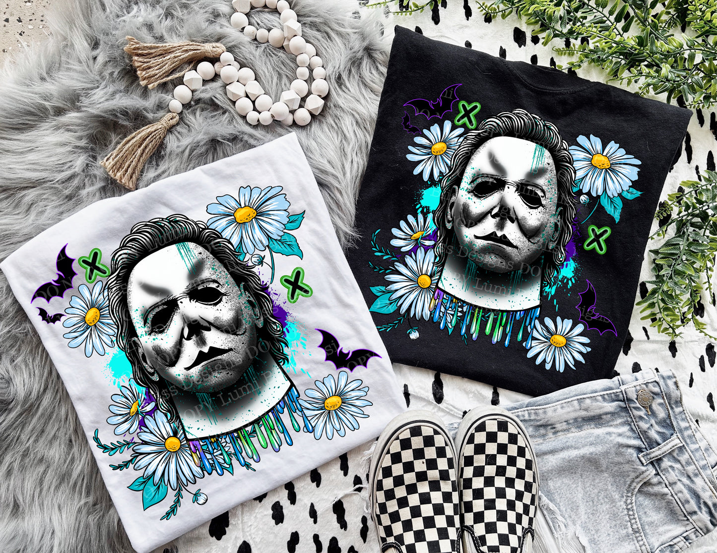 Michael Blue Florals | DTF Transfer | POD