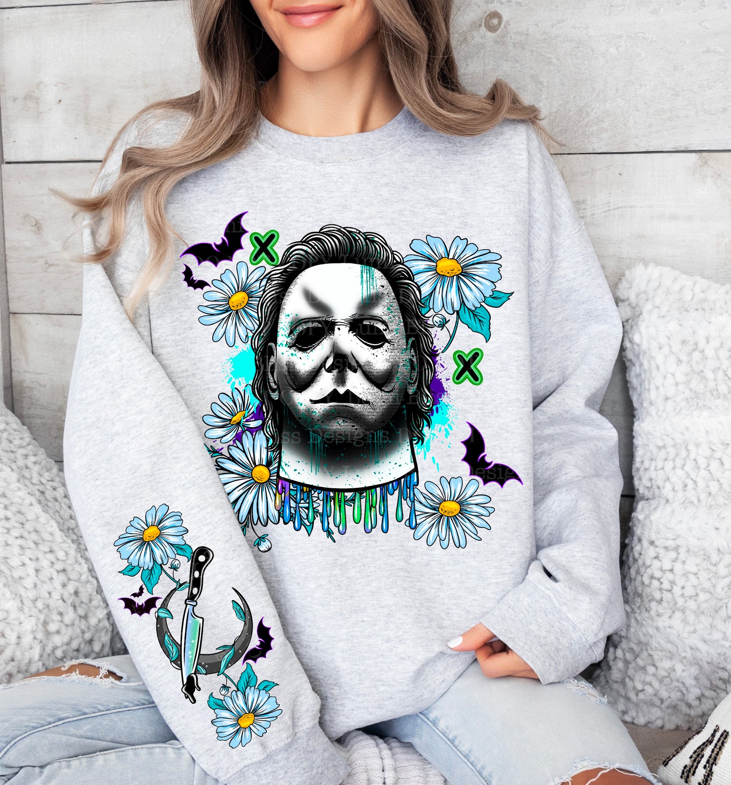 Michael Blue Florals | DTF Transfer | POD
