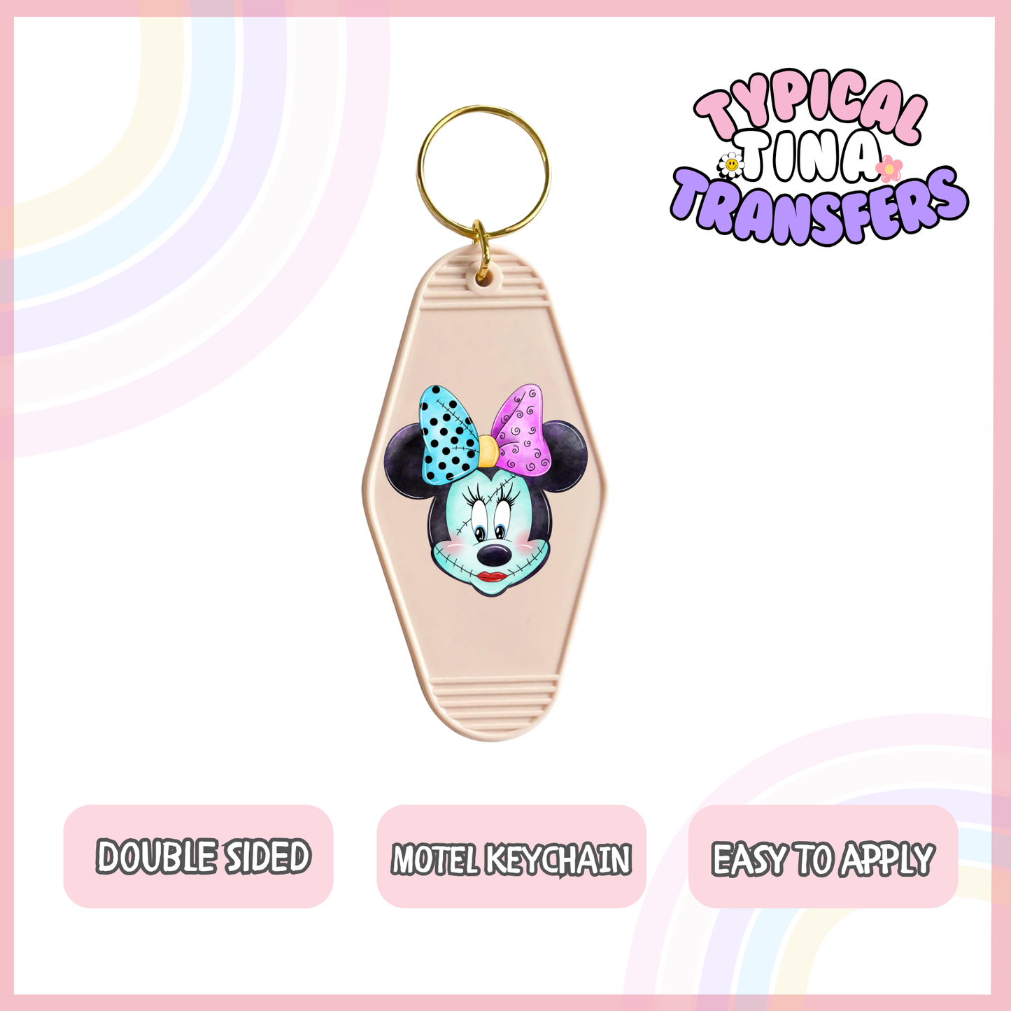 MK91 | UV Motel Keychain | POD - set of 5