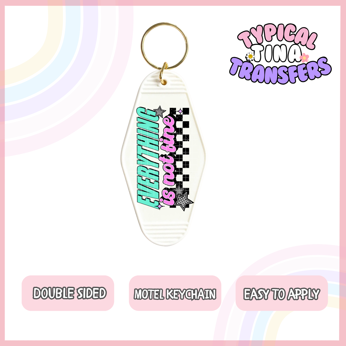 MK97 | UV Motel Keychain | POD - set of 5